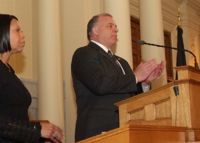 Senate President Steve Sweeney, D-Gloucester, Cumberland and Salem, prior to the Governor