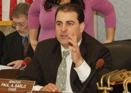Senate Budget and Appropriations Committee Chairman Paul Sarlo, D-Bergen, Essex and Passaic, listens to testimony during the Senate Budget and Appropriations Committee’s hearing on the Opportunity Scholarship Act.