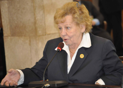 Senate Majority Leader Loretta Weinberg, D-Bergen, testifies during today’s Assembly Judiciary Committee hearing on A-1, the Assembly version of S-1, legislation that would establish marriage equality in New Jersey. The bill is sponsored in the Senate by the Senate Majority Leader along with Senator Raymond J. Lesniak, D-Union and Senate President Stephen P. Sweeney, D-Salem, Cumberland, Gloucester and in the Assembly by Assemblyman Reed Gusciora, Assembly Speaker Sheila Oliver, Assemblywoman Connie Wagner, Assemblywoman Mila Jasey, Assemblyman John McKeon, Assemblywoman Valerie Vainieri Huttle, Assemblyman Jason O’Donnell, Deputy Speaker John Wisniewski, and Assemblyman Tim Eustace.  The bill was released from the Committee with a vote of 5-2. The bill now heads to the full Assembly for consideration.