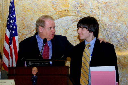 Senate President Richard J. Codey with Kyle Roll