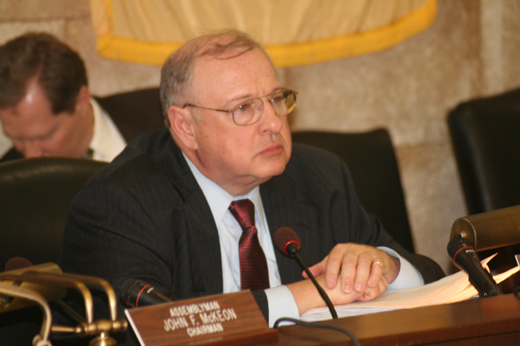 Senator Bob Smith, listens to testimony during the Senate Environment Committee.