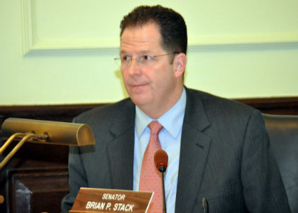 Senator Brian Stack, D-Union, listens to testimony during a meeting of the Senate Community and Urban Affairs Committee.