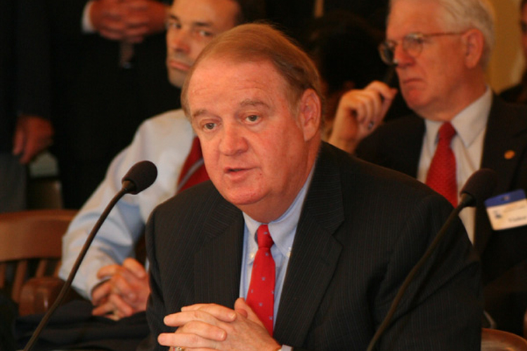 Senate President and former Governor Richard J. Codey, D-Essex, testifies before the Senate Transportation Committee about efforts being conducted by Amtrak to cut down on power failure’s in their Northeast transit power grid.