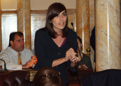 State Senator Teresa Ruiz, D-Essex and Union, speaks about legislation pertaining to the FY 2011 Budget.